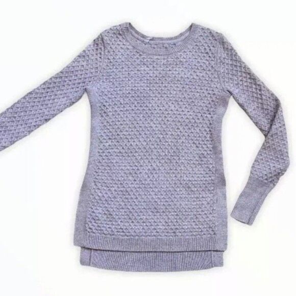 Athleta Merino Wool Blend Knit Sweater Pullover Tunic W/Side Splits - Picture 5 of 12